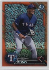2016 Bowman Chrome Prospects Orange Shimmer Refractor Jairo Beras #BCP227 2d7