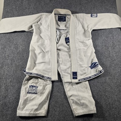 Fuji Suparaito BJJ Gi Kids C2 White Jiu Jitsu Kimono Uniform Pants Jacket