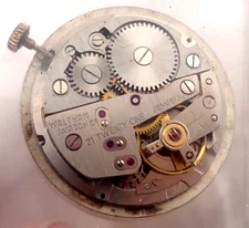 WALTHAM mod 238 ,21j Manual Wind RUNNING WATCH MOVEMENT USED PARTS, MM-28