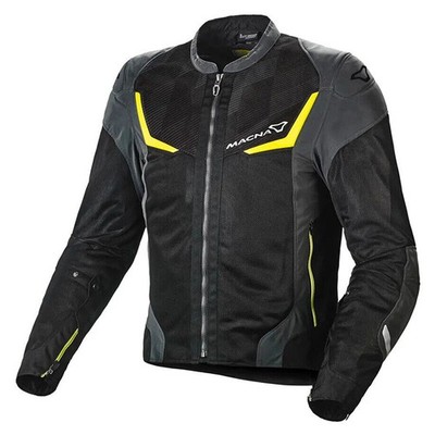 MOTORENFAHRERJACKE MACNA ORCANO HERREN NIGHT EYE Gelb Fluo, Schwarz, Night Eye