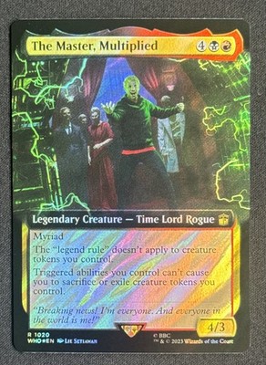 The Master, Multiplied (Extended Art) (Surge Foil) Doctor Who Rare 1020 MTG NM