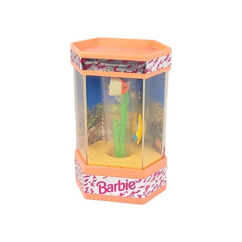 Mattel Barbie Fish Tank Wind Up Aquarium Pink 1992 Vintage Tested And Works
