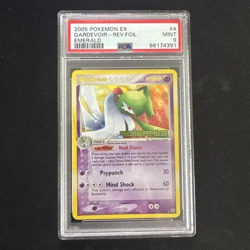 2005 Pokemon EX PSA 9 Gardevoir Reverse Foil Emerald 4/106 DMG Read Description