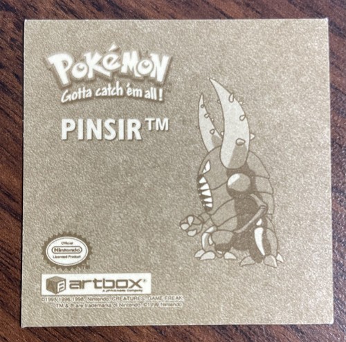 Pokemon Sticker Series 1 Original 1999 Vintage Sticker G03 Pinsir Rare Unpeel NM - Picture 2 of 2