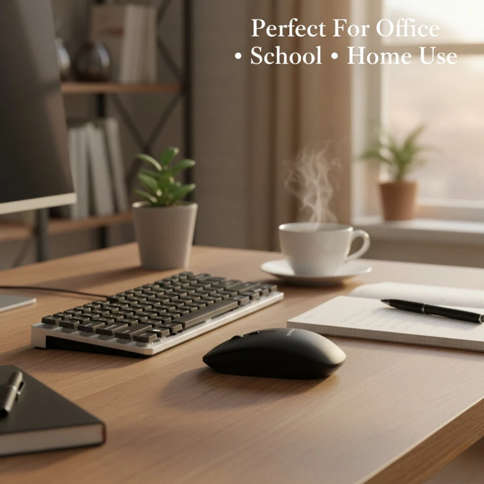 2x Wireless USB Mouse For Pc Mac Windows Laptop Computer Scroll Wheel Black UK - Image 2 of 4