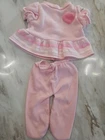 1980s Vintage Cabbage Patch Kid Heart Dress Pink Coleco CPK Doll Outfit