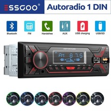 Car Stereo Bluetooth MP3 Player FM USB Audio In-Dash Head Unit Radio Single 1DIN