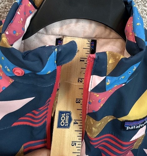 Patagonia Snow Jacket Girls Sz 4T Multi Geometric Insulated Full Zip Coat 61116 - Picture 5 of 19