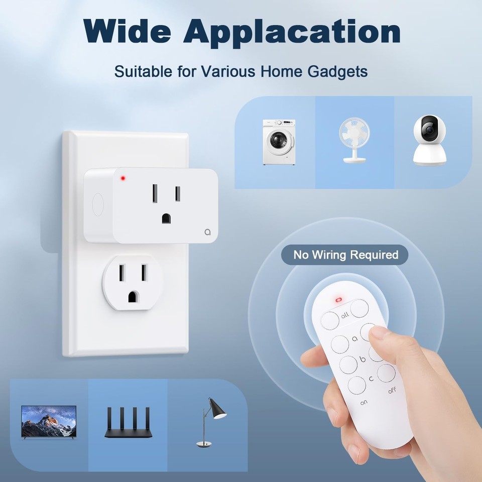 Remote Control Outlet Plug, Remote Light Switches Wireless, Remote ...