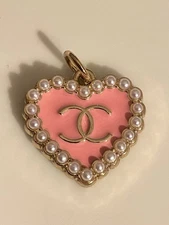 Chanel Zipper Pull Button Stamped Charm