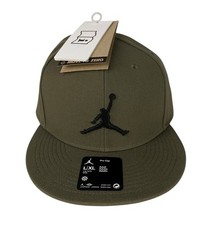 NEW Jordan Air Pro Jumpman Snapback Hat Cap Green Black Mens Sz L/XL FV5296-223