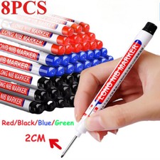 8pz Marcatori Testa Pennino Lungo Foro Profondo 20mm per Penna Perforata Metallo Lavorazione Legno