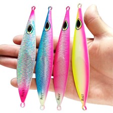 Piombo metallo piatto passo lento caduta maschere verticali jigging pesca esca bagliore 