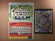 1961 Cleveland Indians Signed Topps Team Card(5sig)Joe Morgan,Jim Perry,Ty Cline