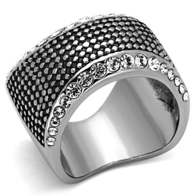 Anillo Color Plata Para Hombres y Ninos de Acero Inoxidable La Calle Antigua