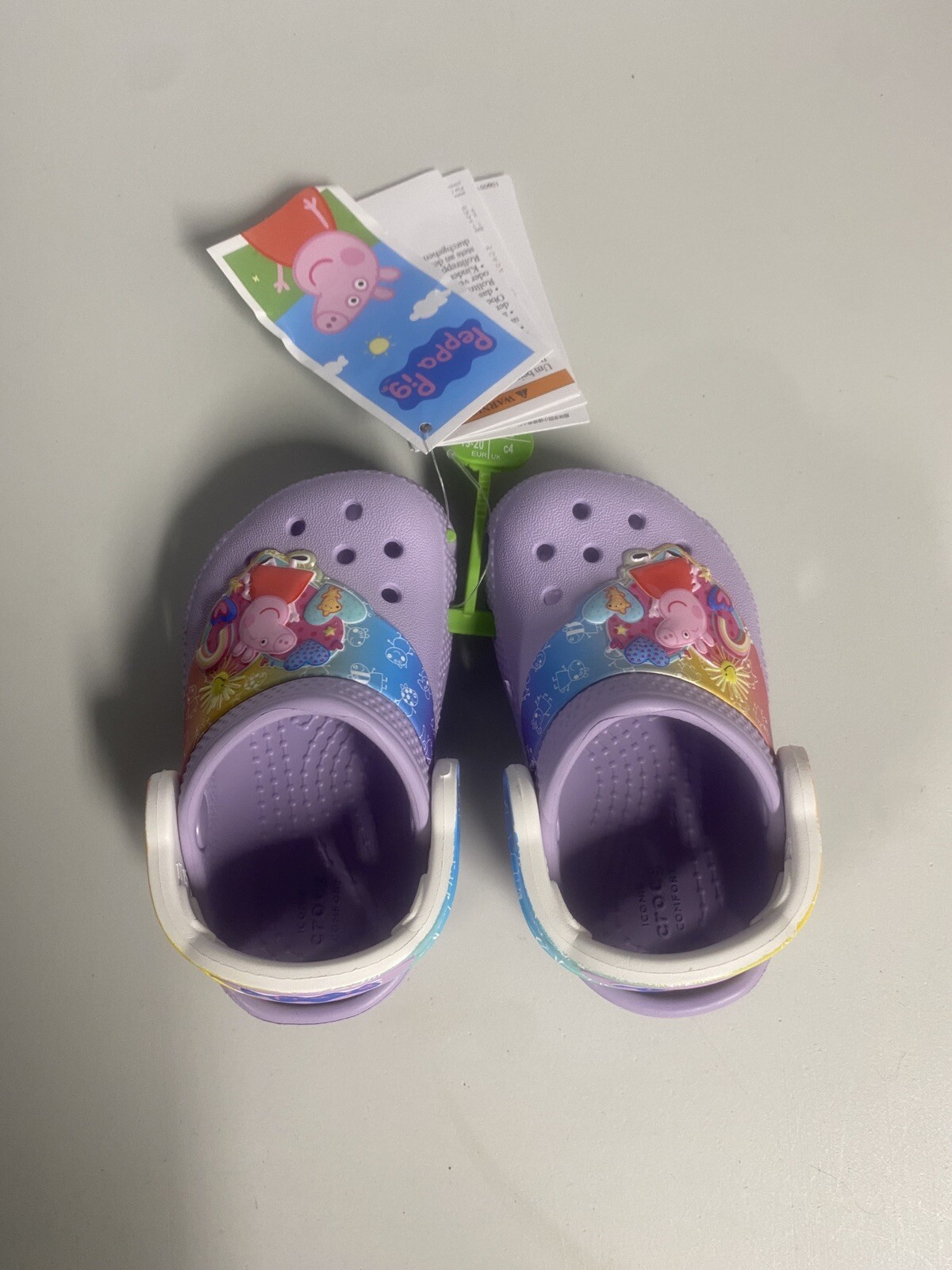 NWT Crocs Toddler Shoes Classic Peppa Pig Clogs Toddler Dress Up Shoes Size C4-image