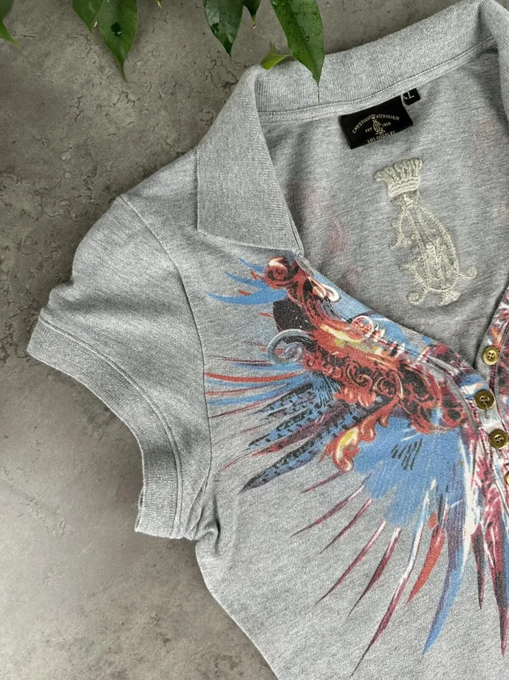 Christian Audigier Printed Mini Dress Women`s Size L - image 3 of 4