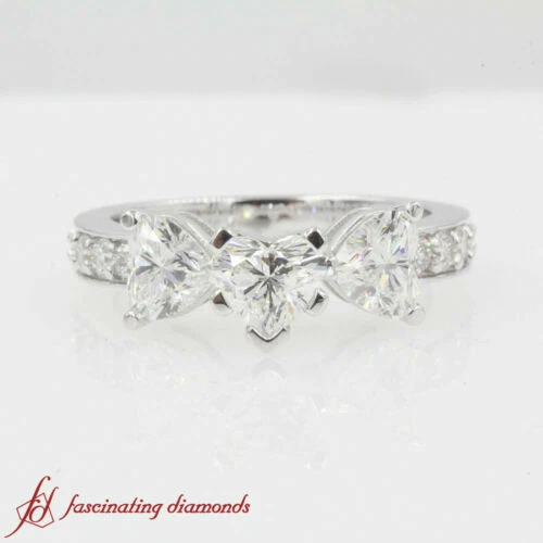 Anillos de joyería con diamantes anillo de compromiso naturales de oro blanco