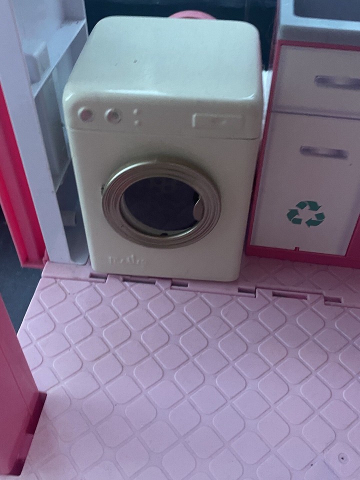 pink barbie dream house used with dolls and furniture eBay