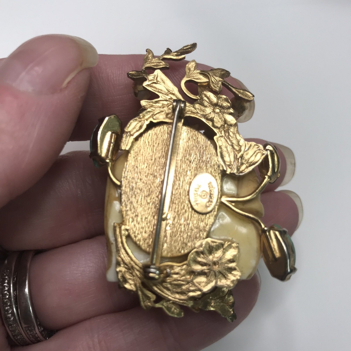 Vintage Hattie Carnegie Asian Man Brooch ULTRA RARE View 5