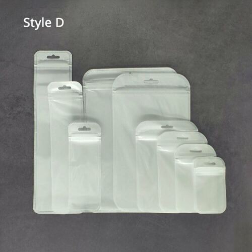 Multi-Size Front Clear Back Color Glossy Flat Mylar Zip Seal Bags w/ Hang Hole - Picture 13 of 13