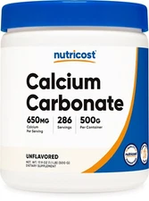 Nutricost Calcium Carbonate Powder 500 Grams - Non-GMO, Gluten Free