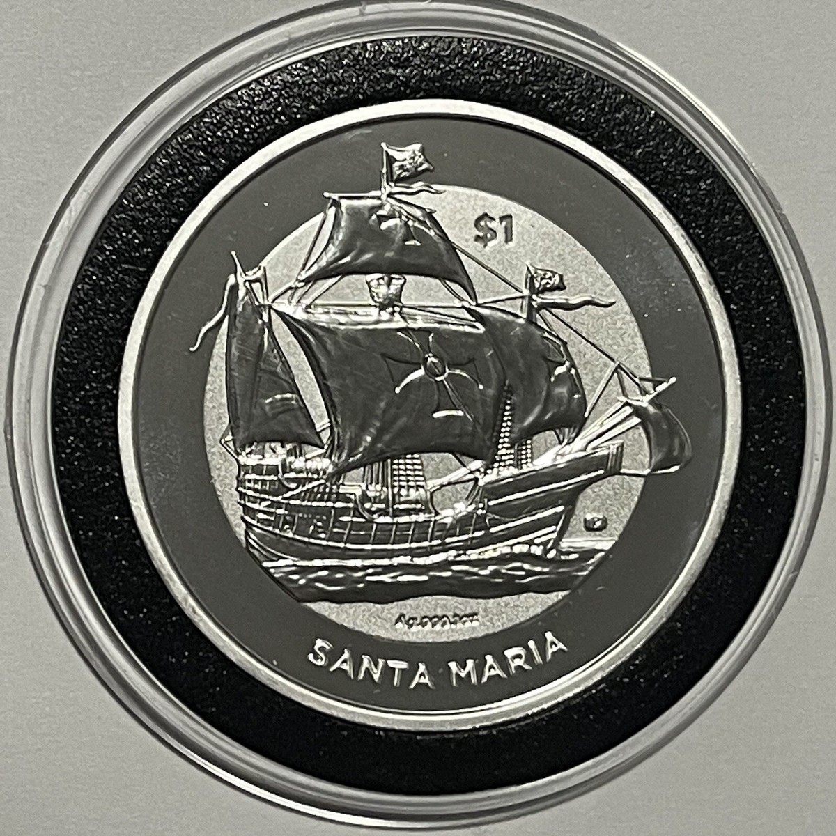 Santa Maria Columbus Ship Collector Coin 1 Troy Oz .999 Fine