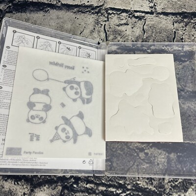 Stampin' Up! PARTY PANDAS 7 Piece Stamp Set 147221 Sale A Bration