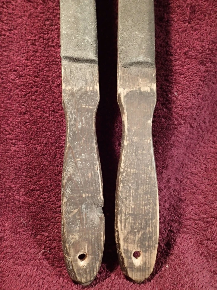 2 ANTIQUE 1800-s SICKLE SCYTHE SHARPENERS PRIMITIVE FOLK ART SWEDEN SWEDISH - Image 3 of 4