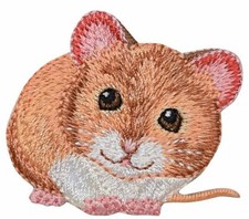 Mouse - Brown/Tan/Cream Animals/Pets/Mice - Iron on Applique/Embroidered Patch