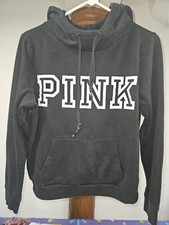 Women's Pink Pullover Sweatshirt Hooded Size M