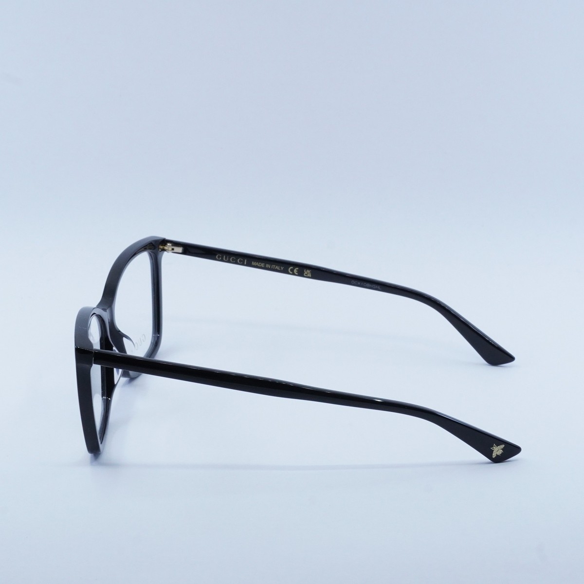 NEW GUCCI GG0025O 001 Black/Clear Eyeglasses | eBay