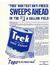 1941 Vintage TREK ANTI-FREEZE Sell Kit & AGENCY AGREEMENT Perfect Condition!