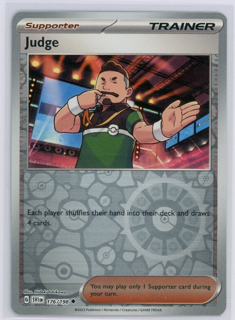 Pokemon TCG Judge Scarlet & Violet Base Set 176/198 Reverse Holo Uncommon Pokemon TCG Judge Scarlet & Violet Base Set 176/198 Reverse Holo Uncommon
