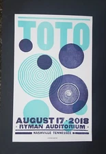TOTO Hatch Show Print Nashville RYMAN 2018 Concert Poster "40 TRIPS AROUND SUN"