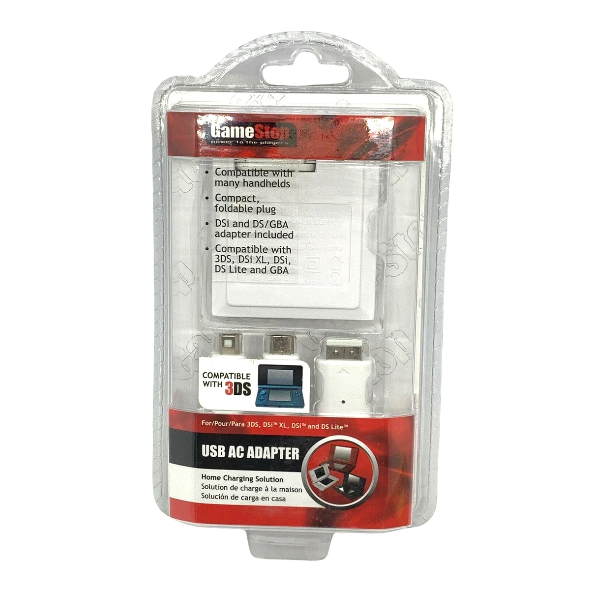 GameStop USB AC Adapter Foldable Plug DSi DS GBA Adapter