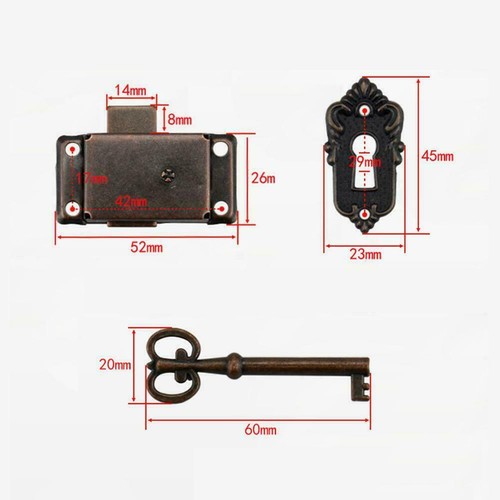 Cabinet Door Lock Set Key Clock China Jewleryplacement TI Style Best New M2 - Picture 5 of 12