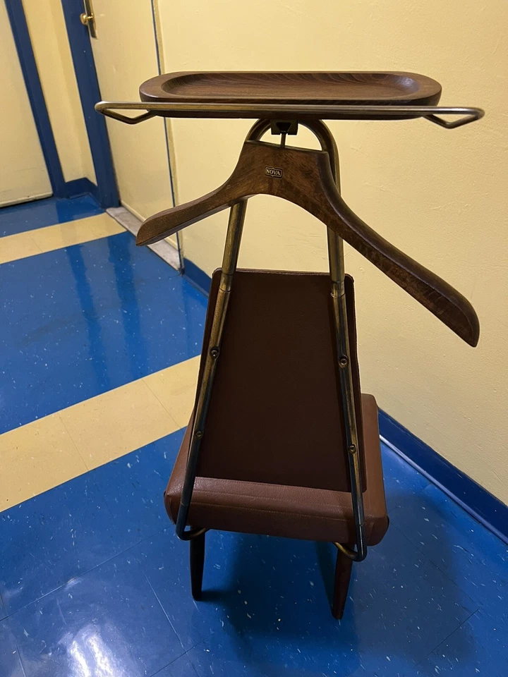 Silla Valet Butler Silla Mueble Vintage MCM Mediados de Siglo Decoración Moderna Por NoVa Foto 2 de 4