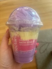 Nectar Life Bath Soak Unicorn Lemonade W/ Loofah Sponge New 9 Oz