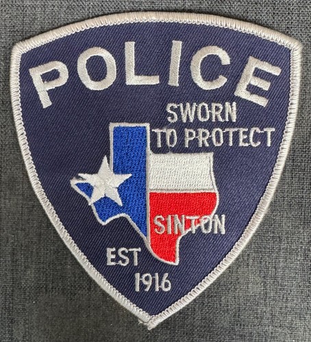 Sinton TX Texas Police Patch Vintage Unsewn