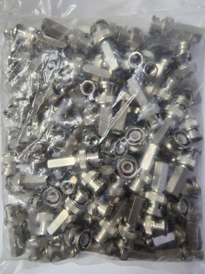 InstallerCCTV BNC Male Twist-On RG59 Connector CCTV Coax Security Camera 100pc