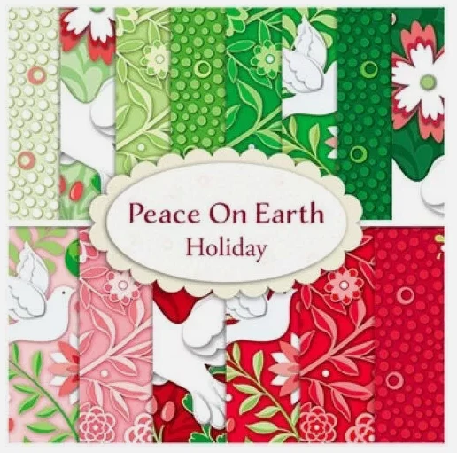 Benartex Paz en la Tierra Vacaciones 14 Piezas Fat Quarter Paquete Amanda Murphy NUEVO Foto 2 de 4