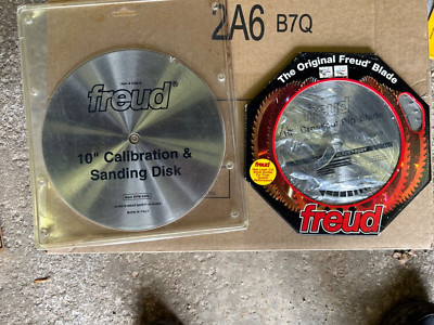 2 Brand New Freud Products - 1 Calibrating Disc and 1 Crosscut Blade - 10  dia.