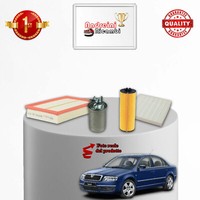 Kit Wartung 4 Filter Skoda Superb 2.5 TDI V6 120KW 163CV Von 2003 Bis 2008