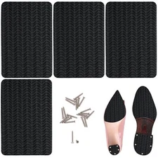Shoe Sole Protectors 4pcs Self Adhesive Rubber Shoe Bottom Grip Pads 4 x 6 in...