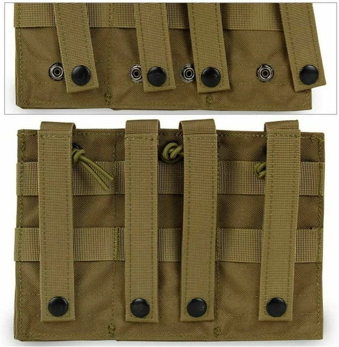 Tactical Molle Triple Magazine Pouch Open Top 5.56.223Rifle Mag Cartridge Holder - Picture 19 of 43