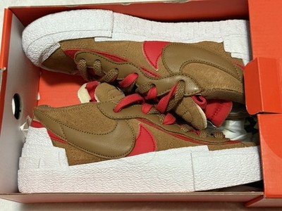 Nike Sacai Blazer Low British Tan Brown White Red DD1877-200 Mens Size 6