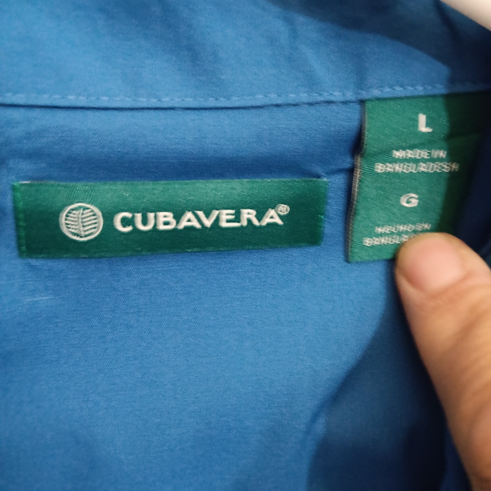 Cubavera Blue Button Down Large With Embroidery R… - image 21