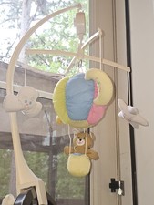 1980s Teddy Celestial Crib Mobile Plush Music Box Working Pastels Century Japan
