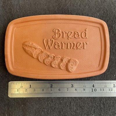 JBK Small Bread Warmer Sugar Saver Pottery Ceramic Redware Tile 3 x 5 inches